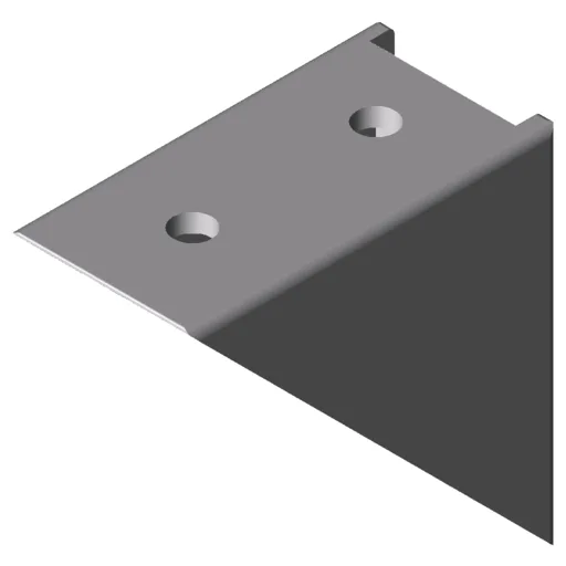 Angle Bracket 12 120x120 Zn, white aluminium, similar to RAL 9006