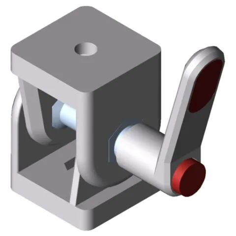 Hinge 8 40x40, heavy-duty with Clamp Lever