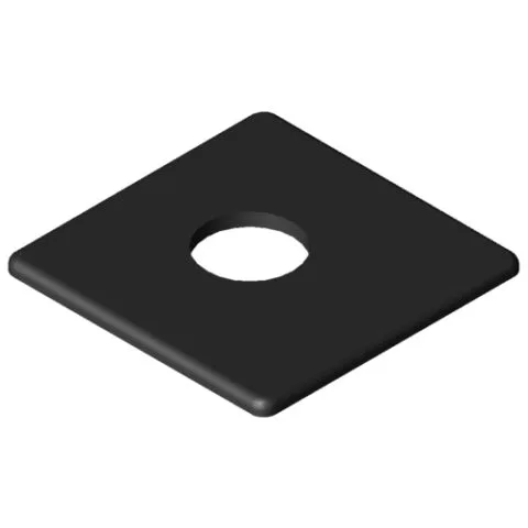 Clamp-Block Cap 8 80x80 D25, black