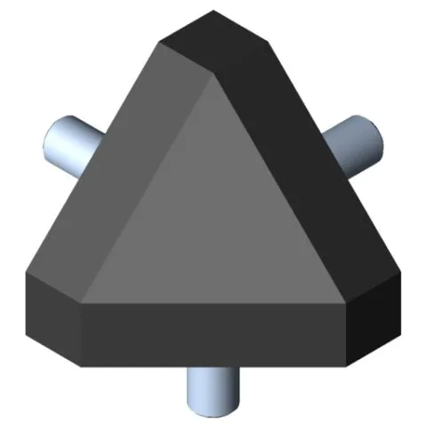 Fastening Set 8 40x40-45°, black