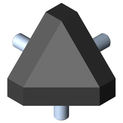 Fastening Set 8 40x40-45°, black