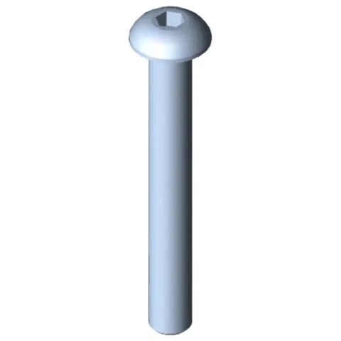 Button-Head Screw M5x40, bright zinc-plated