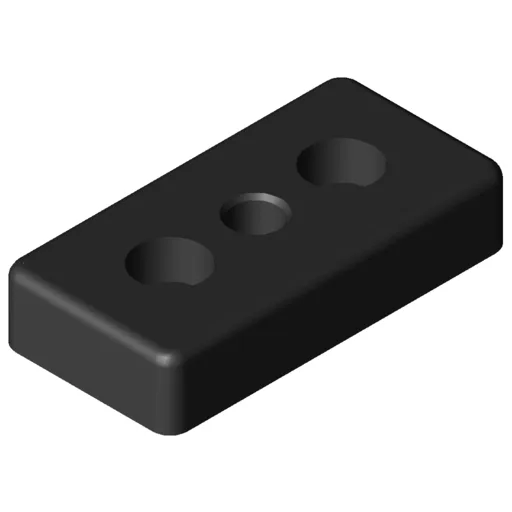 Base Plate 8 80x40, M12, black