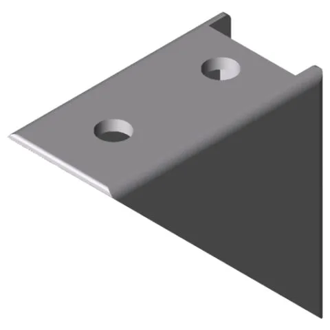 Angle Bracket 5 40x40 Zn, white aluminium, similar to RAL 9006