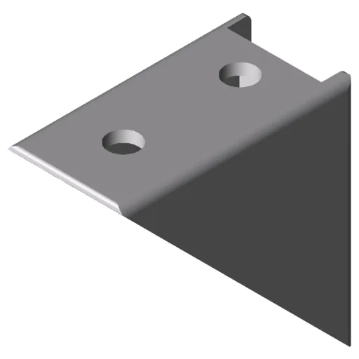Angle Bracket 5 40x40 Zn, white aluminium, similar to RAL 9006