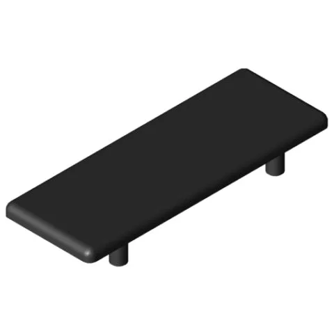 Angle Bracket Cap 5 40x40, black