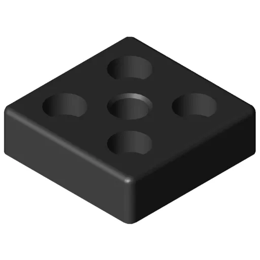 Base Plate 5 40x40, M10, black