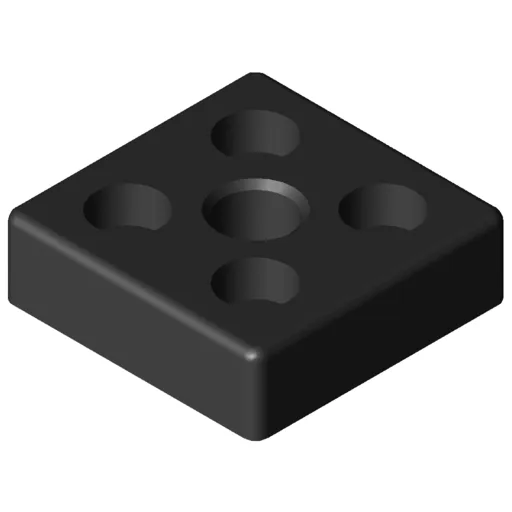 Base Plate 5 40x40, M12, black