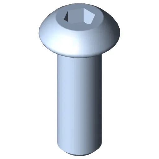 Button-Head Screw T4x12, bright zinc-plated