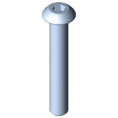 Button-Head Screw T4x25, bright zinc-plated