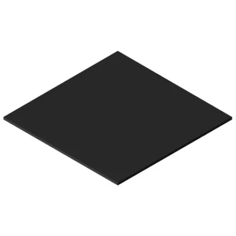 Plastic 4mm, black, similar to RAL 9017