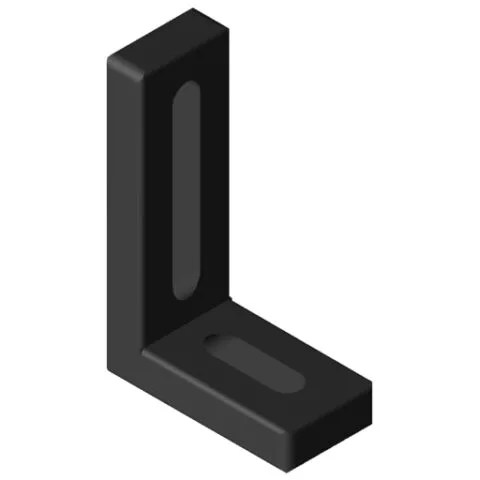 Bracket 60x40x20 Zn, black