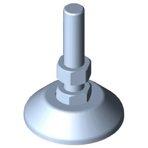 Knuckle Foot D80, M16x100, stainless