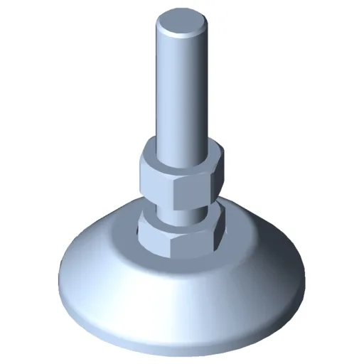 Knuckle Foot D80, M16x100, stainless