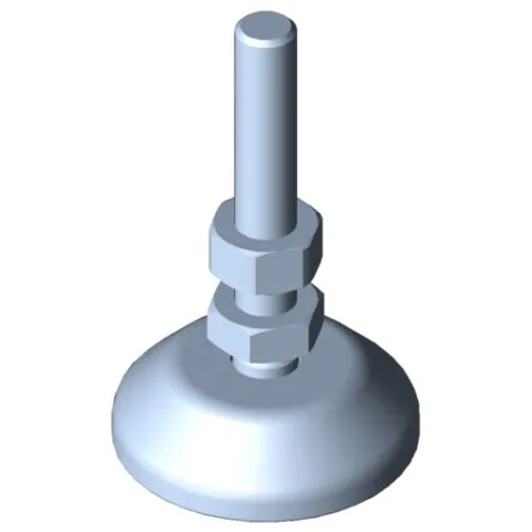 Knuckle Foot D30, M6x45, stainless