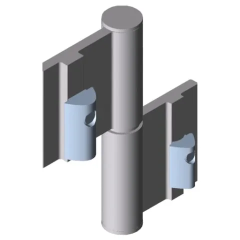 Hinge 6/8 Al PP4, light duty