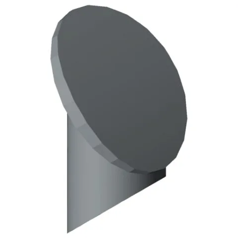 Cap 8 D7-45°, grey similar to RAL 7042