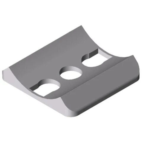 Adapter 8 40x40/D40, white aluminium, similar to RAL 9006