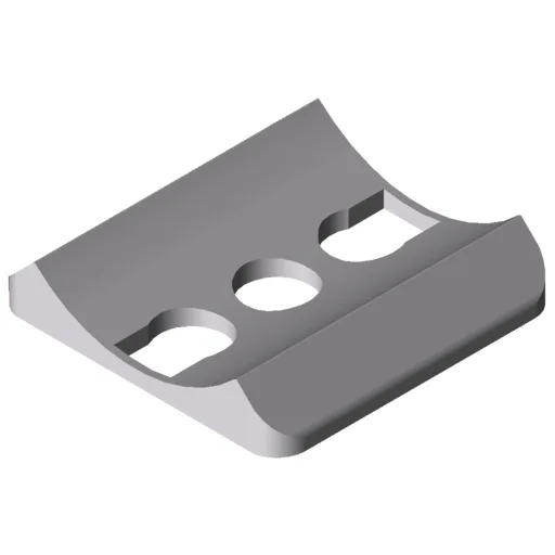 Adapter 8 40x40/D40, white aluminium, similar to RAL 9006