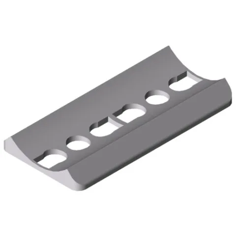 Adapter 8 80x40/D40, white aluminium, similar to RAL 9006