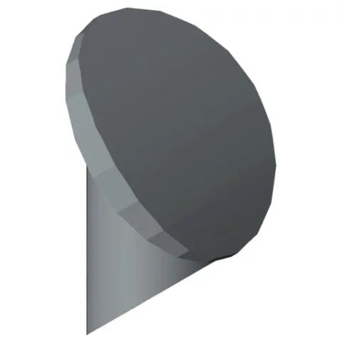 Cap 6 D5.5-45°, grey similar to RAL 7042