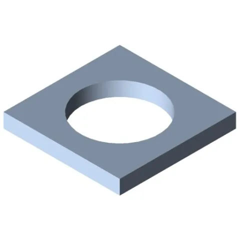 Washer 10.5x10.5x1.3, bright zinc-plated