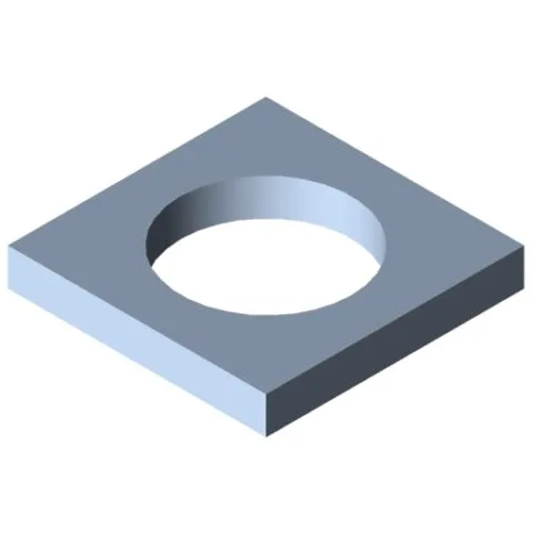Washer 13.9x13.9x2, bright zinc-plated