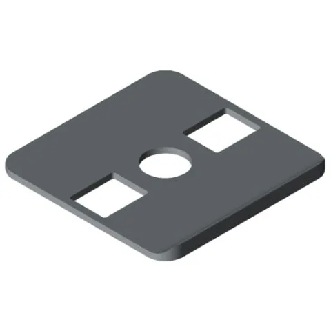 Radius Seal 8 40x40 1R, grey similar to RAL 7042