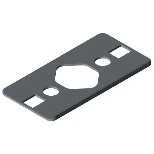 Radius Seal 8 80x40 1R80, grey similar to RAL 7042