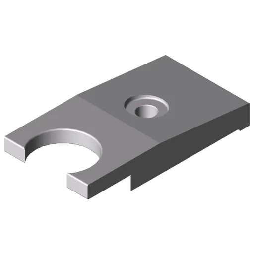 Foot Clamp X D80, white aluminium, similar to RAL 9006