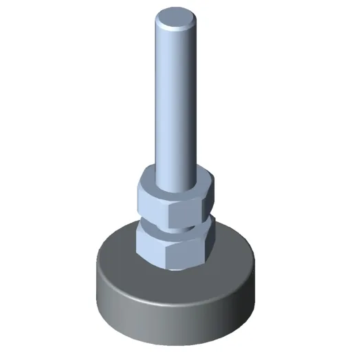 Knuckle Foot X D40, M10x80, grey similar to RAL 7042