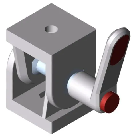 Hinge X 8 40x40, heavy-duty with Clamp Lever