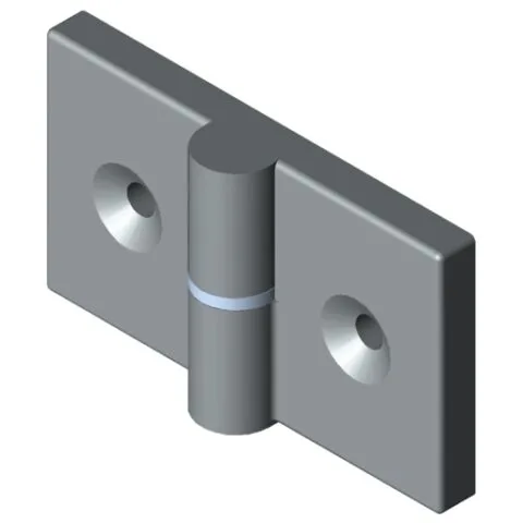 Hinge X 8 PA, right, grey similar to RAL 7042