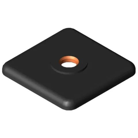 Footplate (Profile St) 8 40x40 M8, black