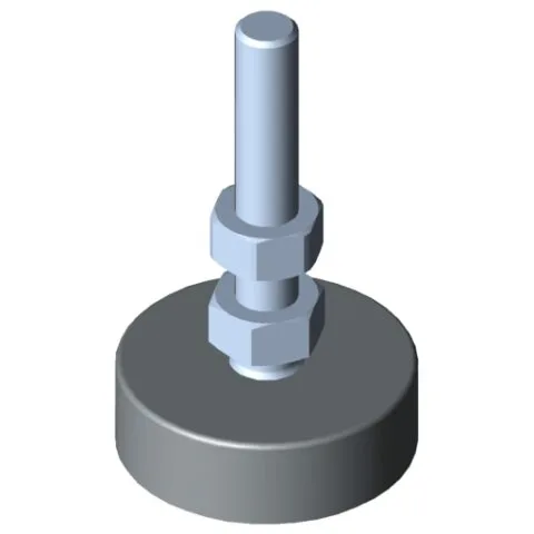 Knuckle Foot X D40, M8x60, grey similar to RAL 7042