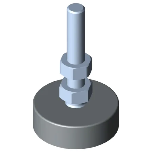 Knuckle Foot X D40, M8x60, grey similar to RAL 7042