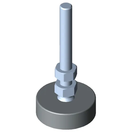 Knuckle Foot X D40, M8x80, grey similar to RAL 7042
