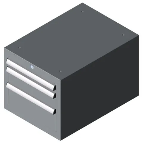 Drawer Unit S3 H383, grey similar to RAL 7042