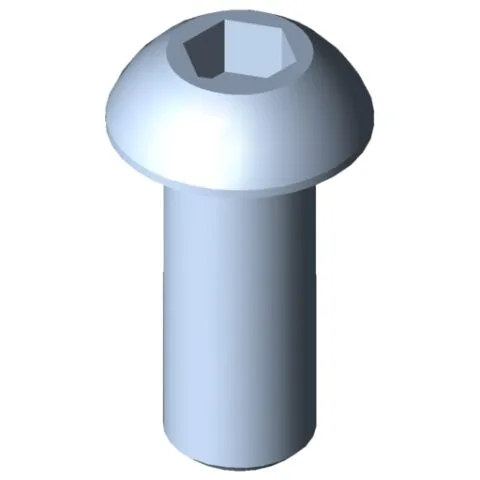 Button-Head Screw M12x30, bright zinc-plated
