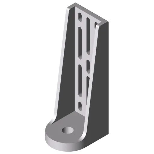 L-Based Foot 8-12 240x100, white aluminium, similar to RAL 9006
