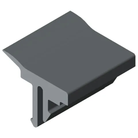 Panel-Clamping Strip 6 4-6mm, grey similar to RAL 7042