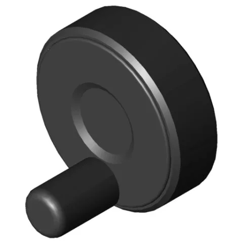 Positioning Set 8 40 Handwheel D50, black