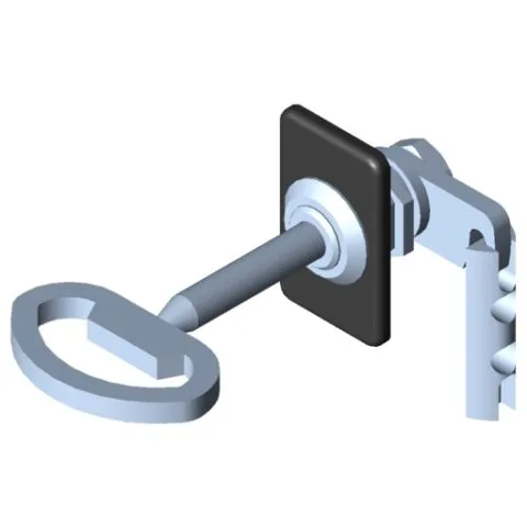Locking System 8, Double-Beard Lock with escutcheon, right-hand application