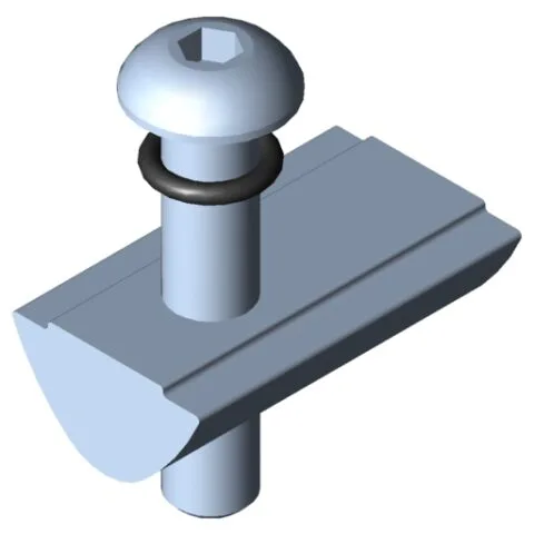 T-Slot Slider 8 80x40, Fastening Set Floating Bearing