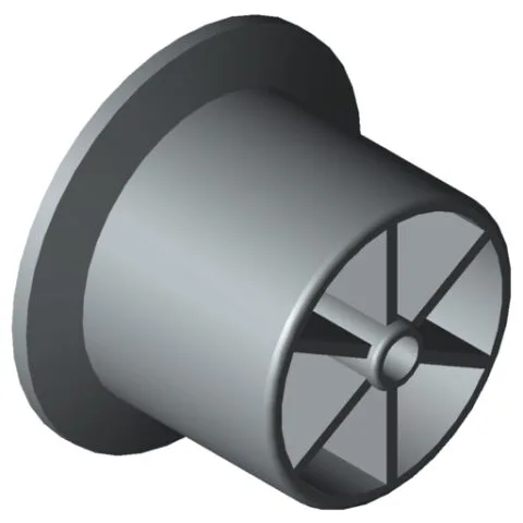 Castor D30-23 with Flanged Wheel, grey similar to RAL 7042