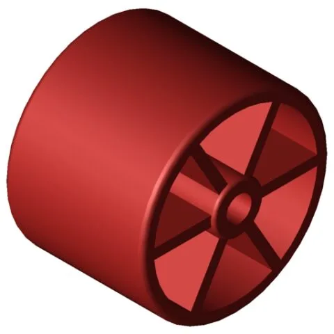 Castor D30-23, signal red similar to RAL 3001