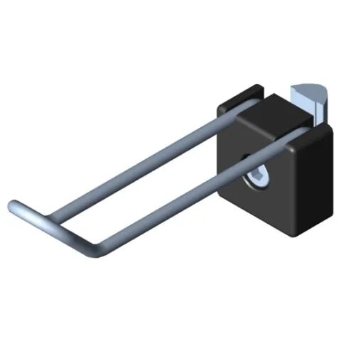 Hook 8 80x20, black similar to RAL 9005