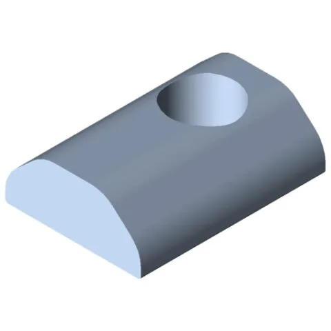 T-Slot Nut 10 St M10, heavy-duty, bright zinc-plated