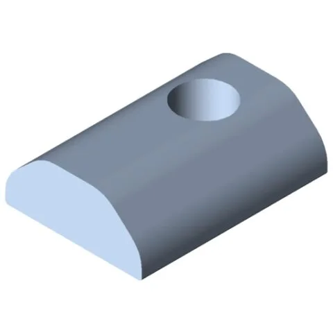 T-Slot Nut 10 St M8, heavy-duty, bright zinc-plated