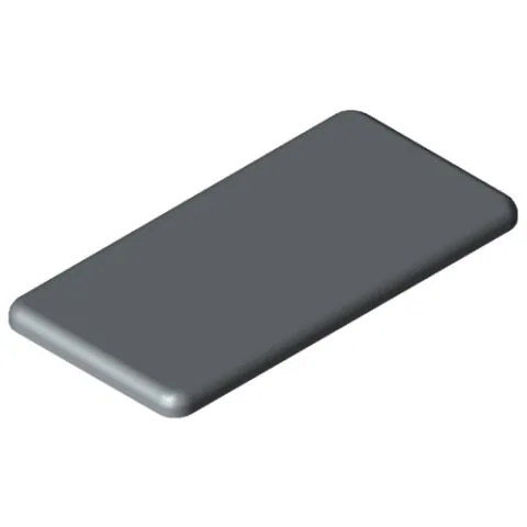 Cap 8 80x40, grey similar to RAL 7042